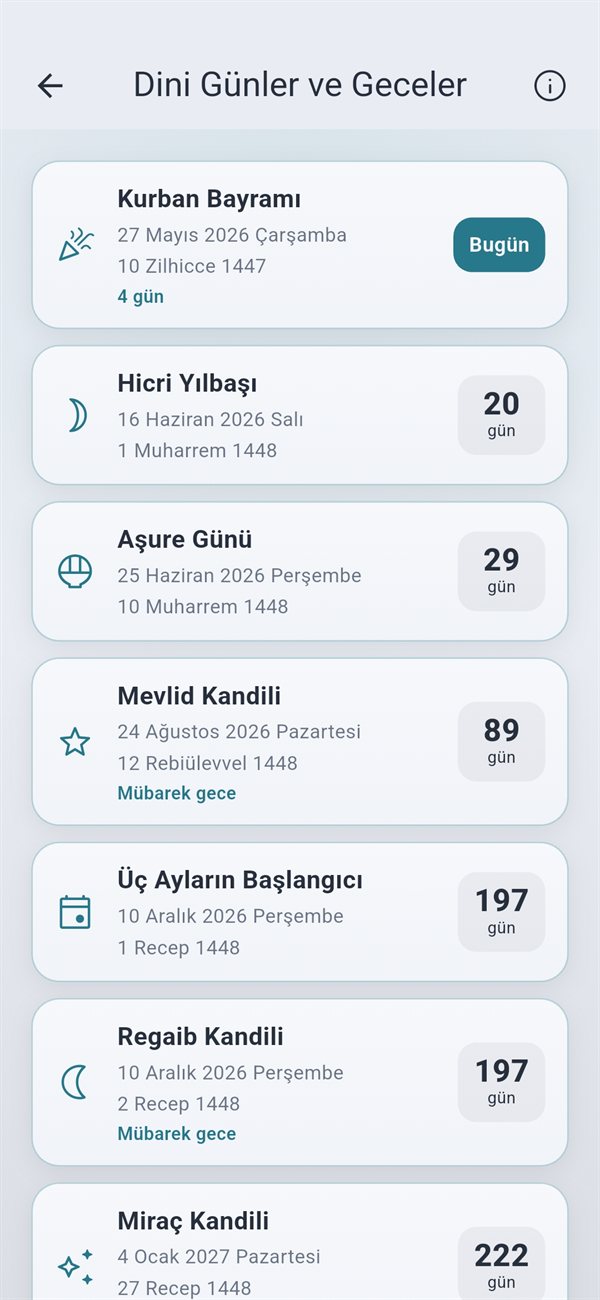 Dini günler ve geceler